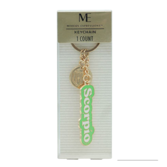 Zodiac Keychain Metal and Enamel "Scorpio" Modern Expressions One Size New - Picture 2 of 7